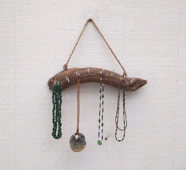 Necklace Organizer Display Driftwood Key Hook