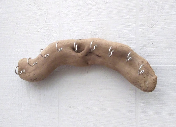 Driftwood Necklace Display Wall Mounted Key Hooks