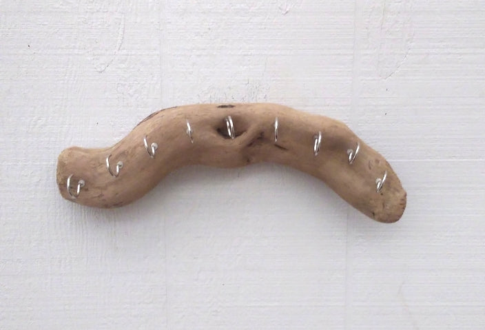 Driftwood Necklace Display Wall Mounted Key Hooks