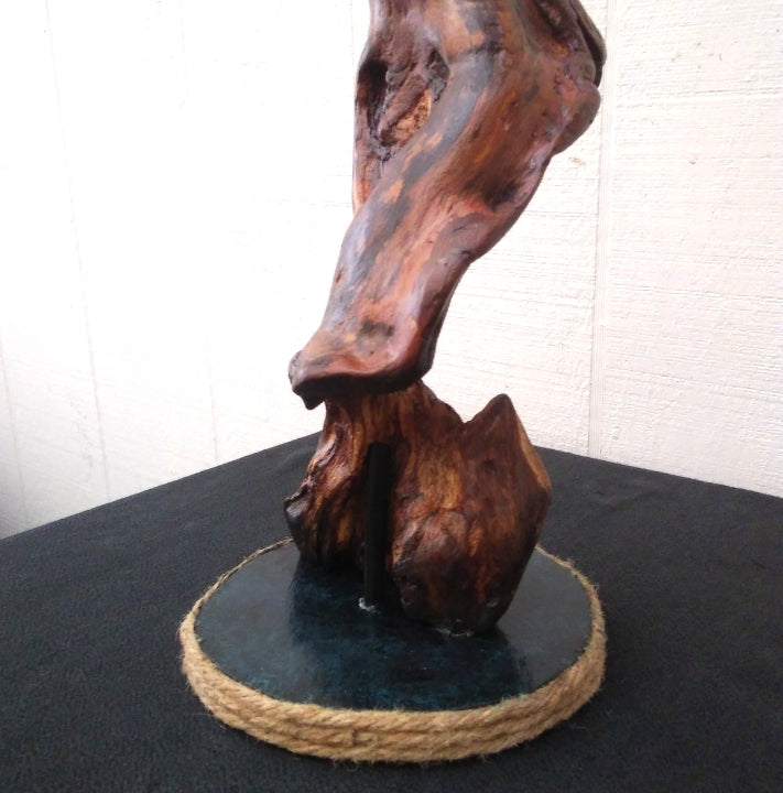 Driftwood Decor Mantel Sculpture Beach Themed Art