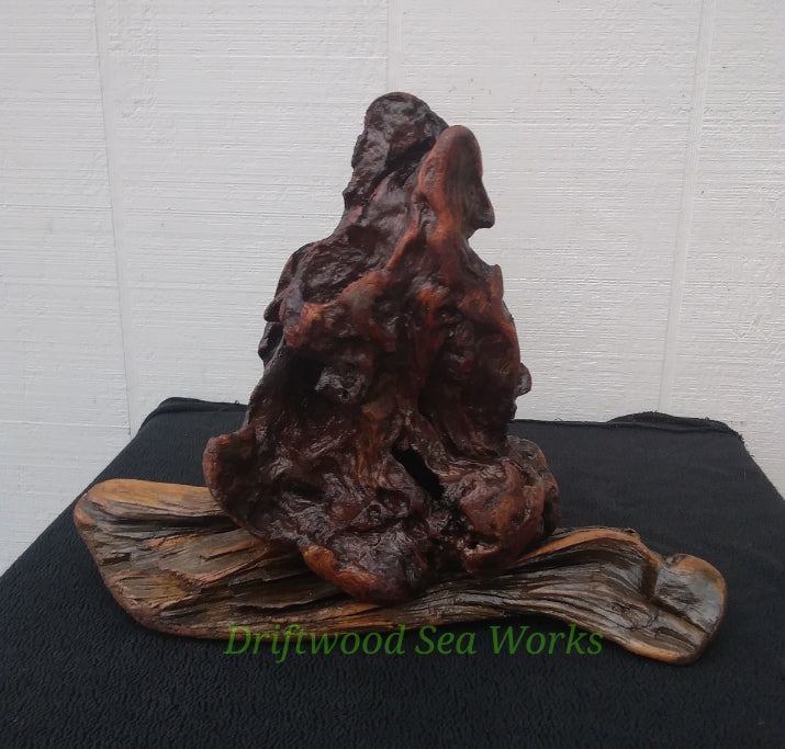 Rustic Wood Table Sculpture Mantel Art