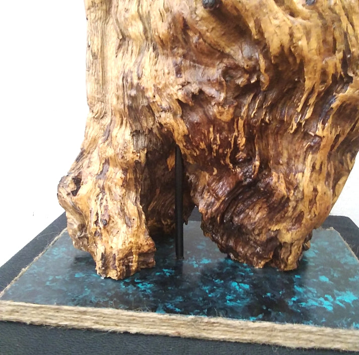Large Driftwood Floor Sculpture Rustic Statement Piece