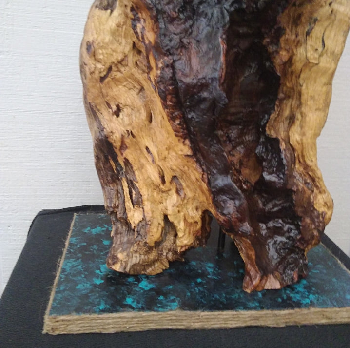 Large Driftwood Floor Sculpture Rustic Statement Piece