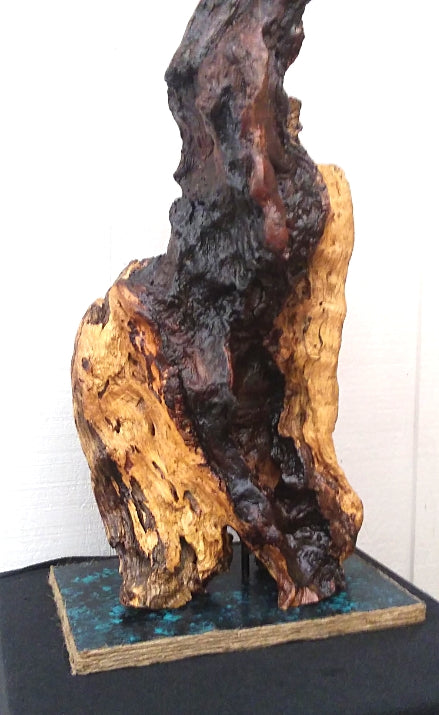 Large Driftwood Floor Sculpture Rustic Statement Piece