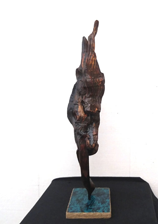 Rustic Driftwood Art Floor Sculpture Abstract Wood Sculpture