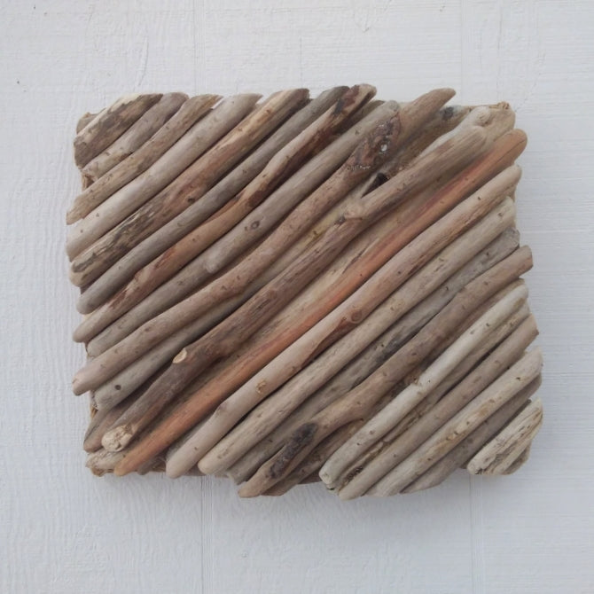 Square Driftwood Wall Panel Modern Driftwood Decor #1