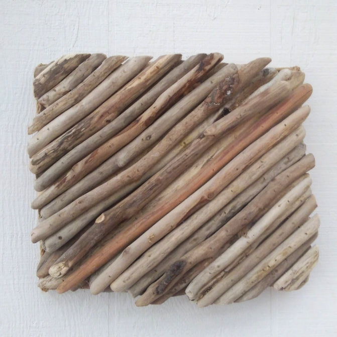 Square Driftwood Wall Panel Modern Driftwood Decor #1