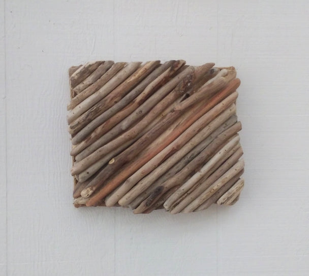 Square Driftwood Wall Panel Modern Driftwood Decor #1