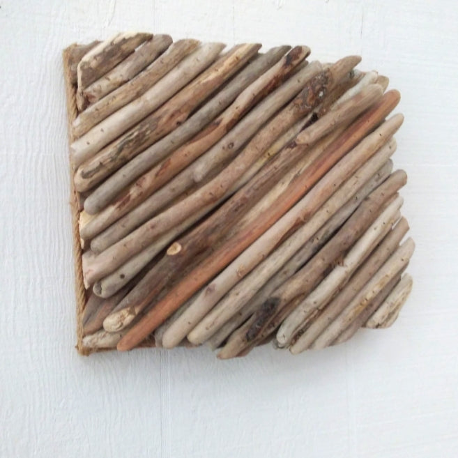 Square Driftwood Wall Panel Modern Driftwood Decor #1