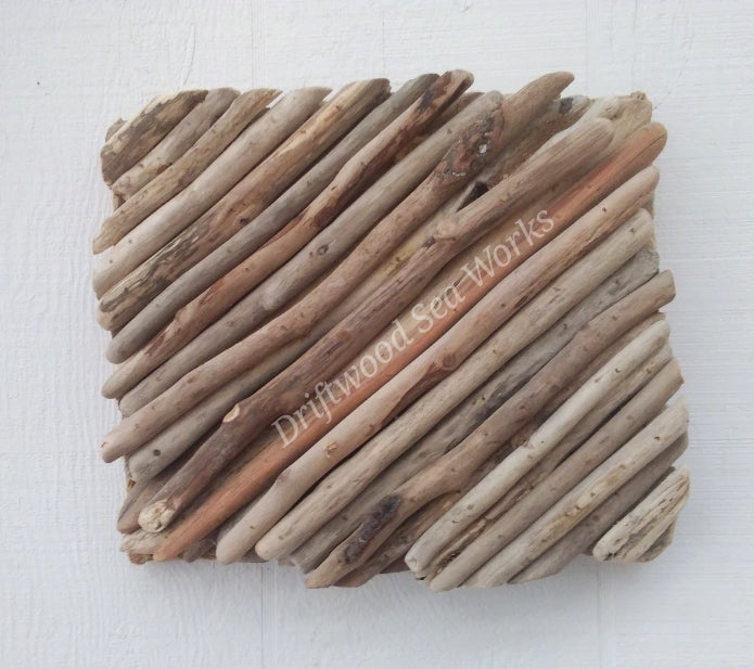 Square Driftwood Wall Panel Modern Driftwood Decor #1