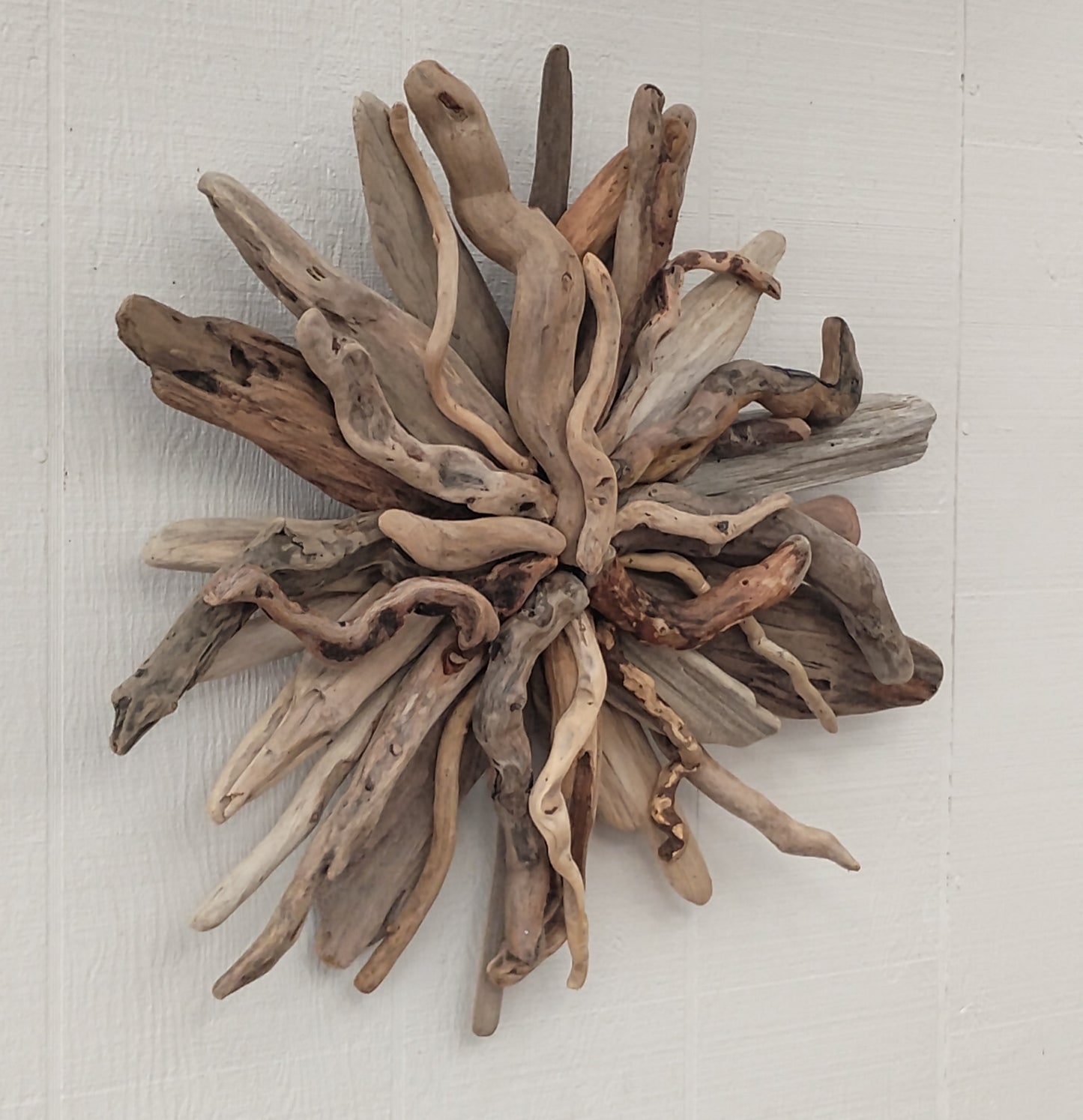 Driftwood Art Starburst Round Sculpture Rustic Room Wall Art