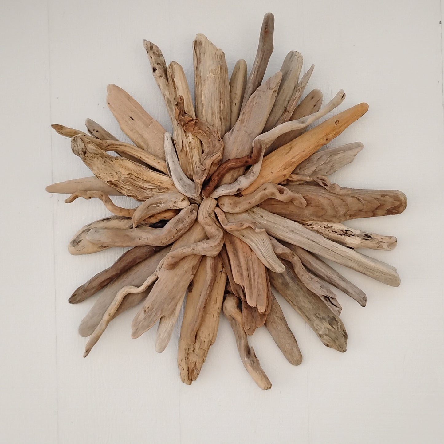 Driftwood Starburst Sculpture Natural Rustic Wood Wall Decor
