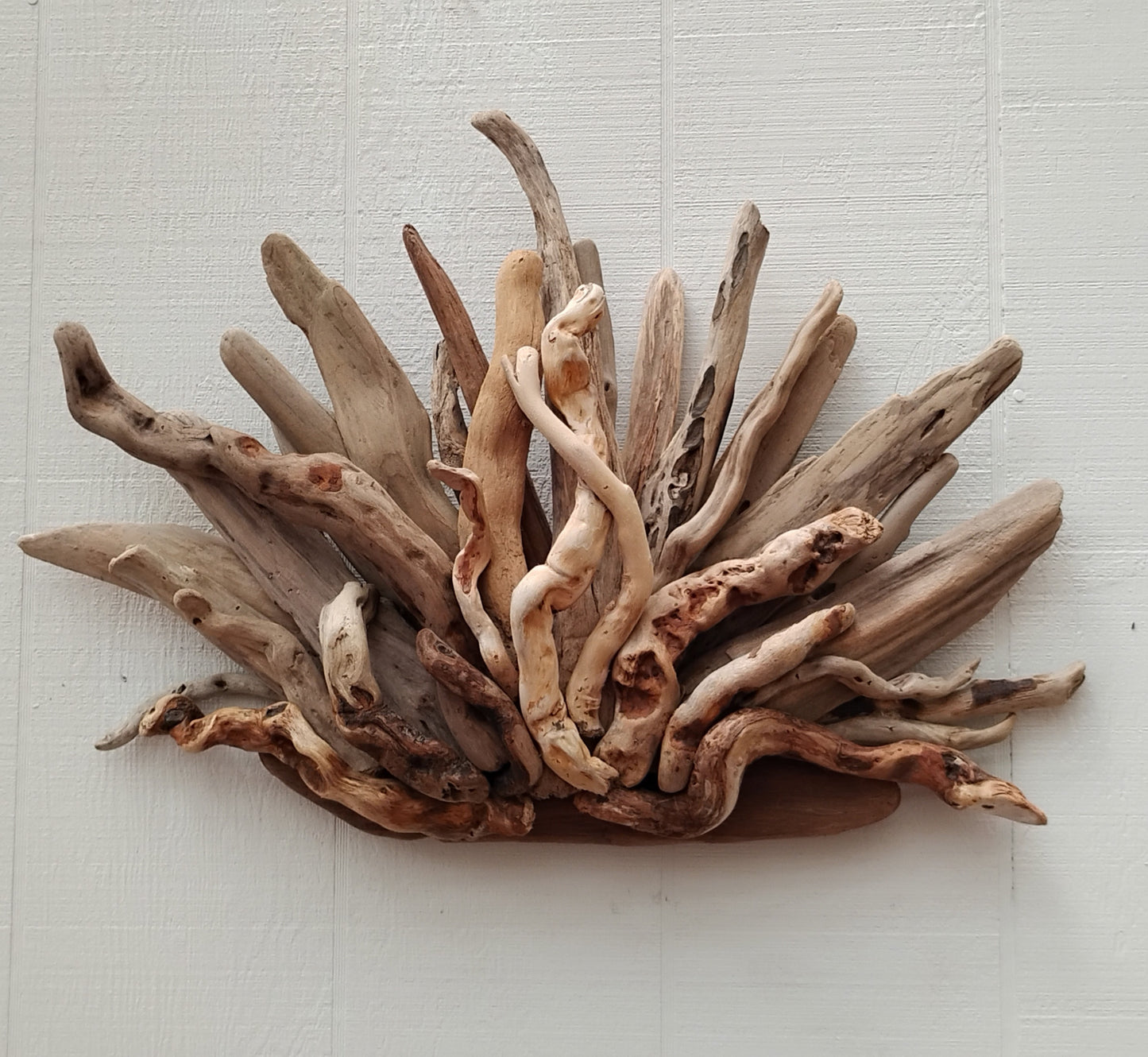 Rustic Driftwood Art Mantel Sculpture