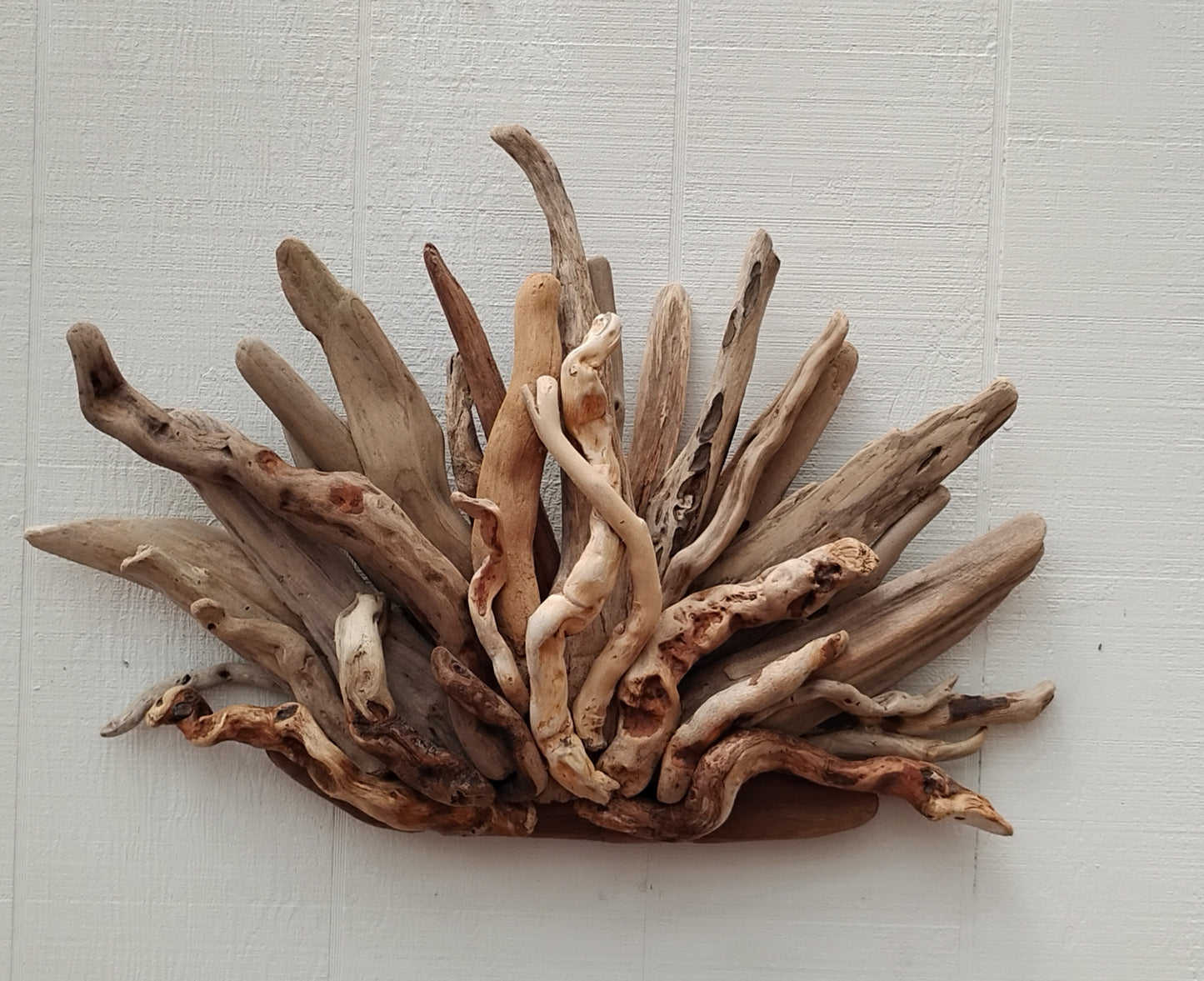 Rustic Driftwood Art Mantel Sculpture