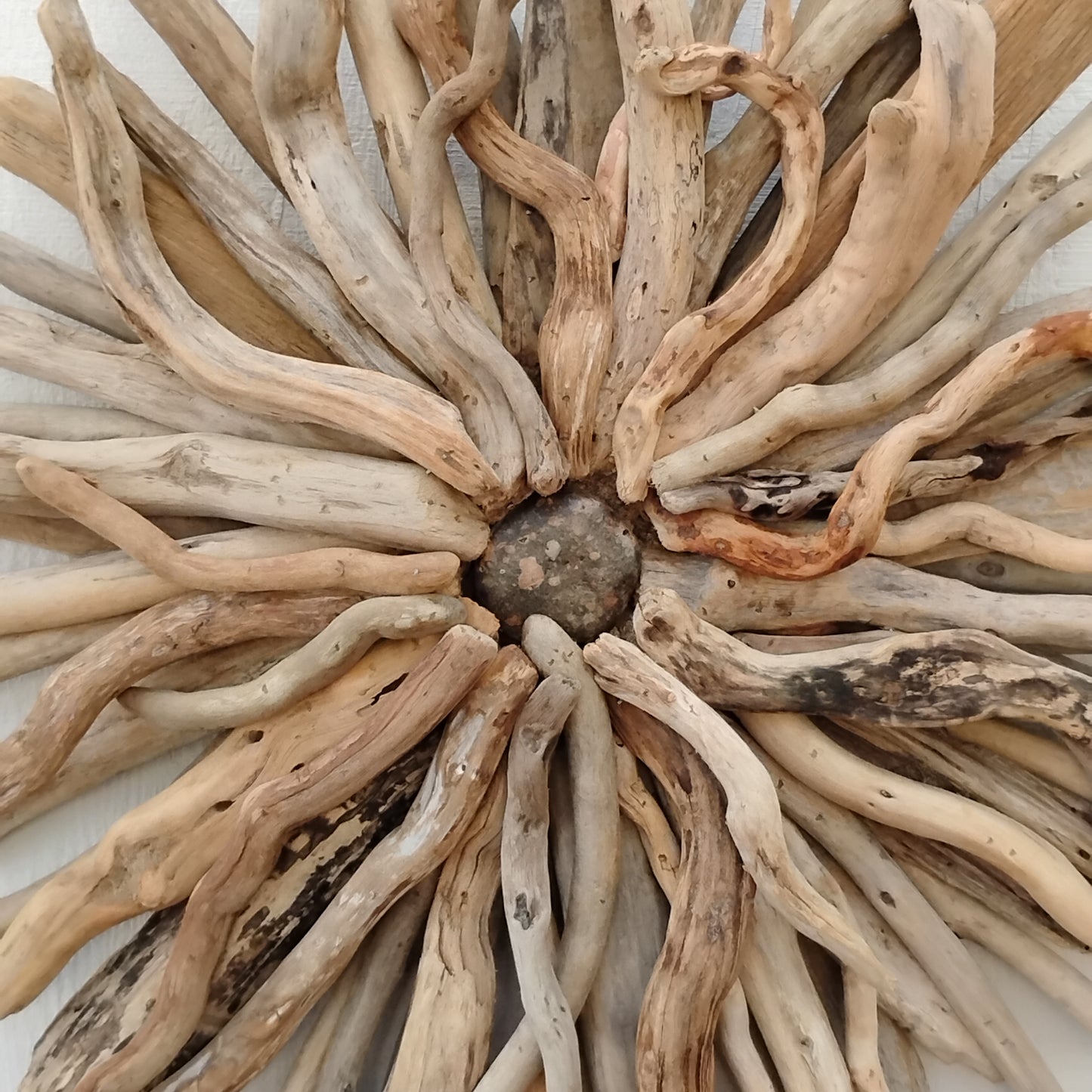 Driftwood Starburst Sculpture Natural Rustic Wood Wall Decor