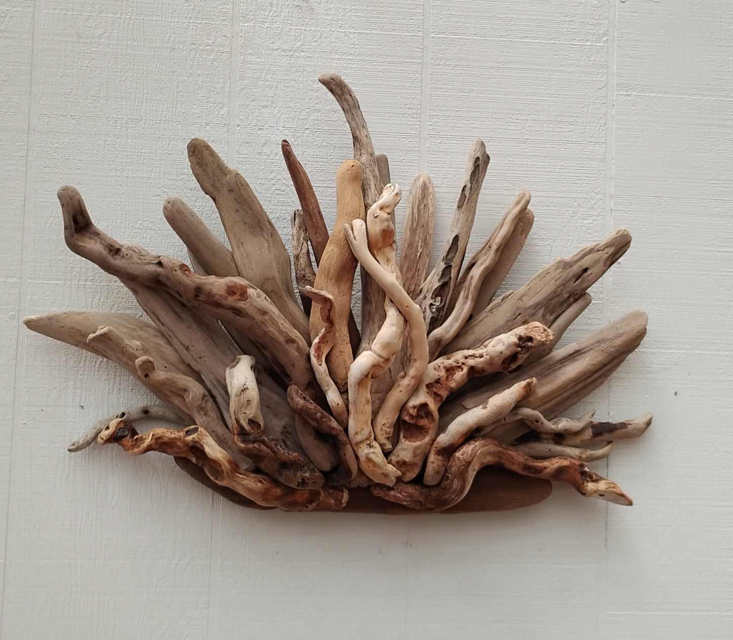 Rustic Driftwood Art Mantel Sculpture