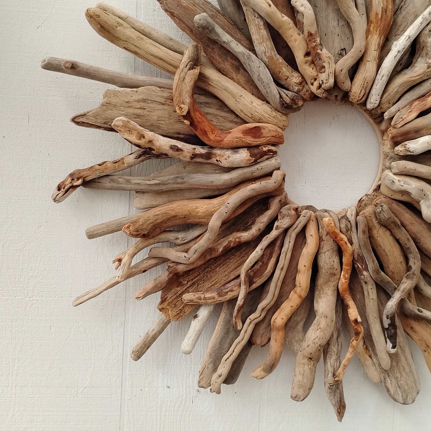 Large Driftwood Wreath Oregon Driftwood Art Rustic Mantel Decor (32 inches)