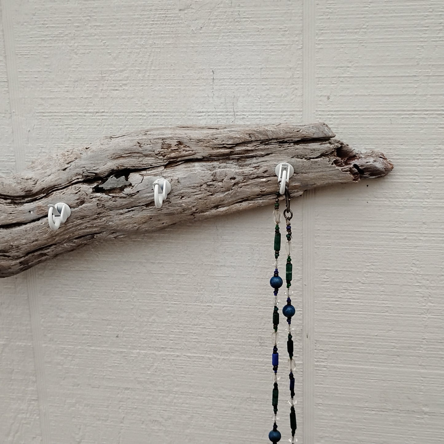 Wall Hanging Necklace Organizer Driftwood Key Hook