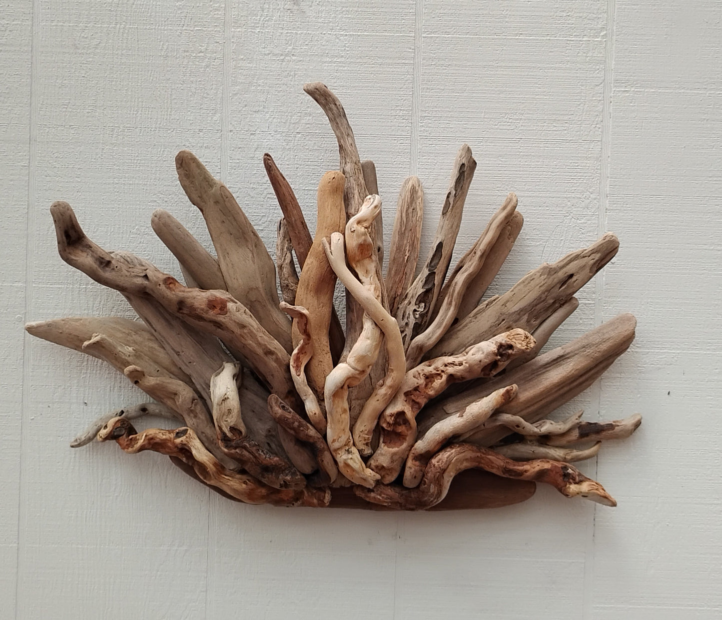 Rustic Driftwood Art Mantel Sculpture