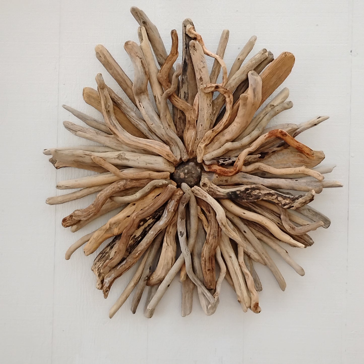 Driftwood Starburst Sculpture Natural Rustic Wood Wall Decor