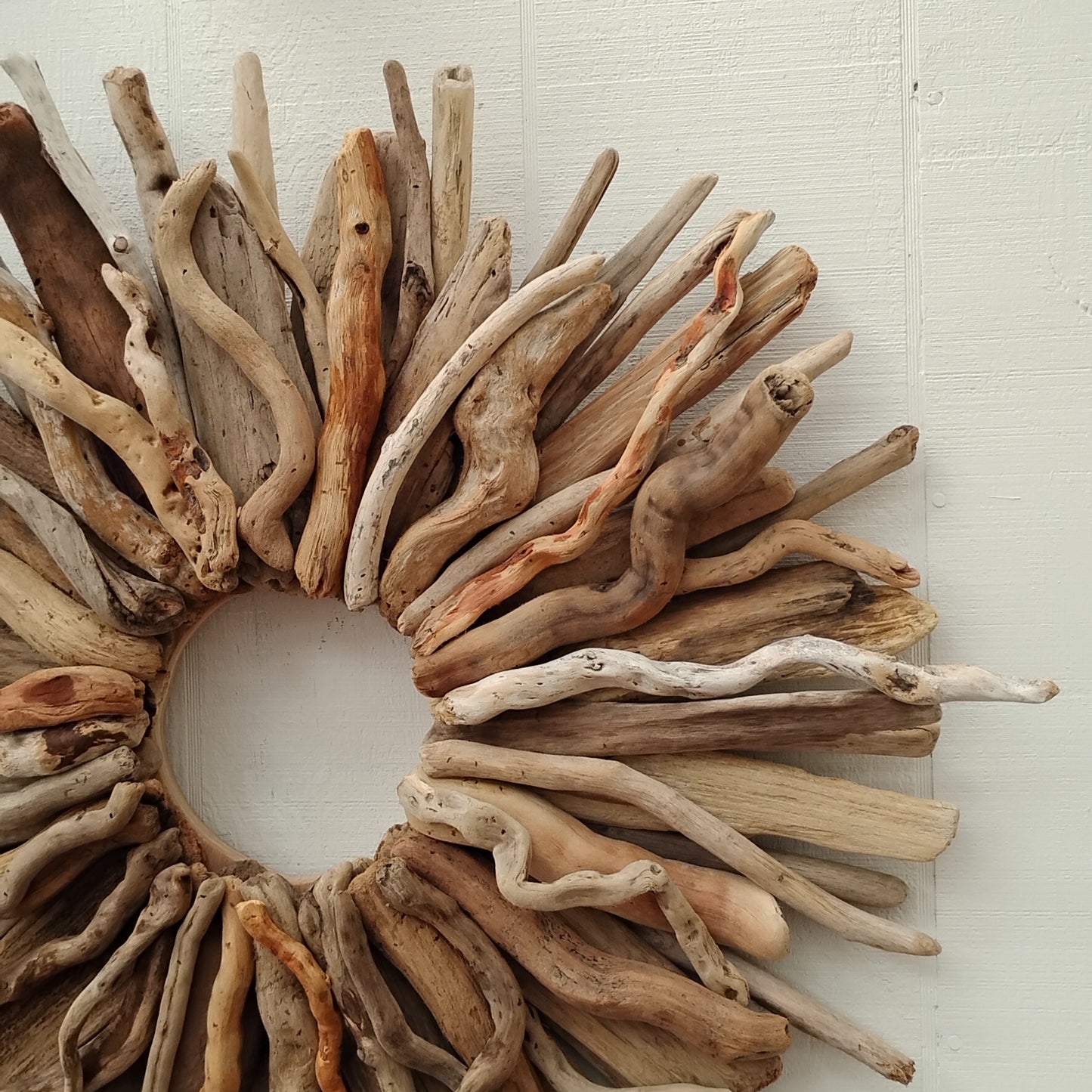 Large Driftwood Wreath Oregon Driftwood Art Rustic Mantel Decor (32 inches)