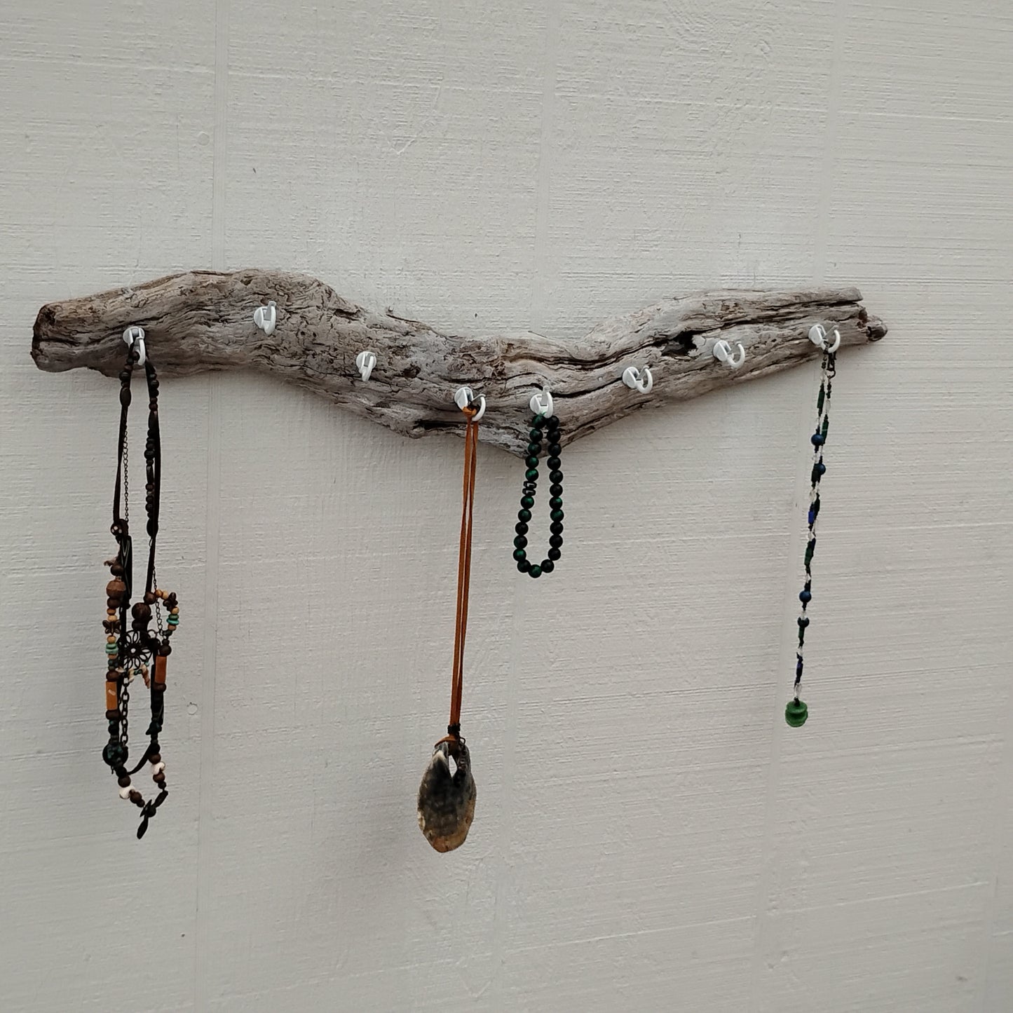 Wall Hanging Necklace Organizer Driftwood Key Hook