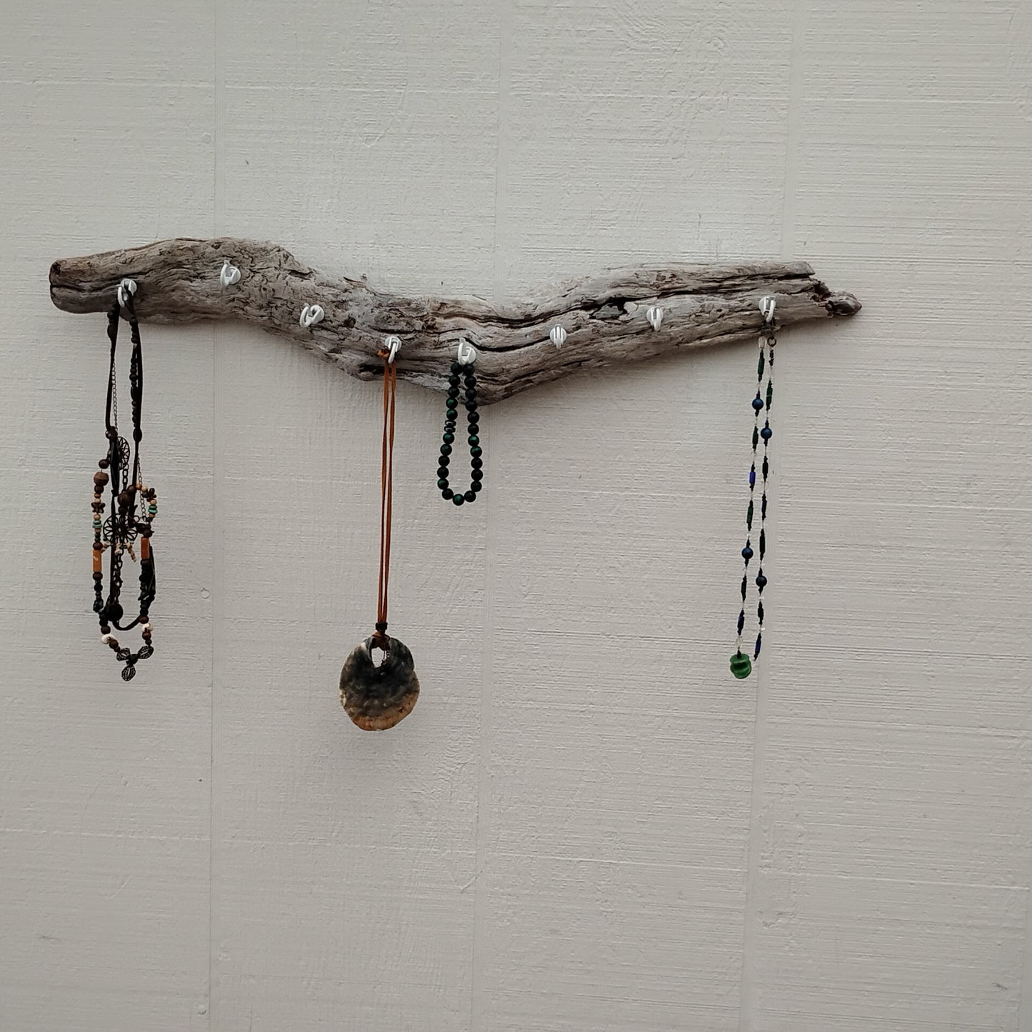 Wall Hanging Necklace Organizer Driftwood Key Hook