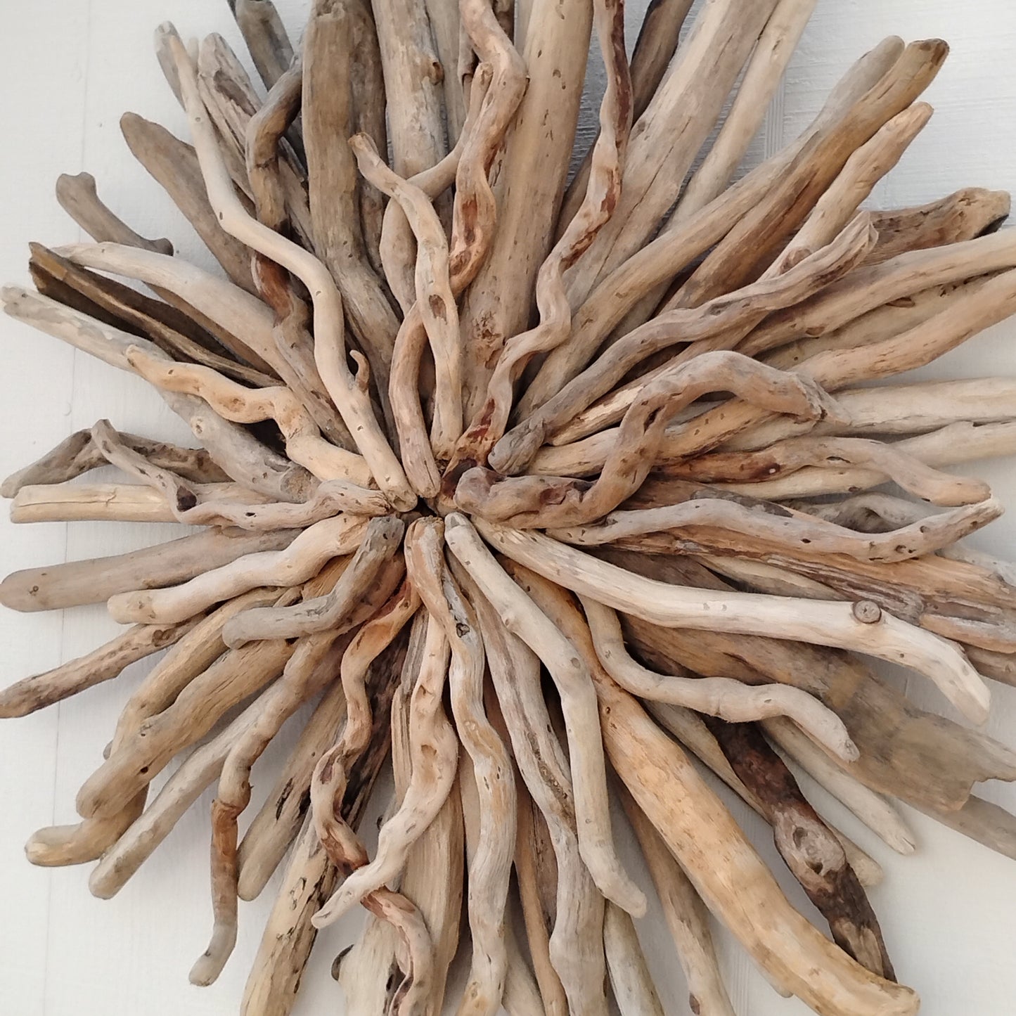 Natural Driftwood Art Starburst Wall Hanging