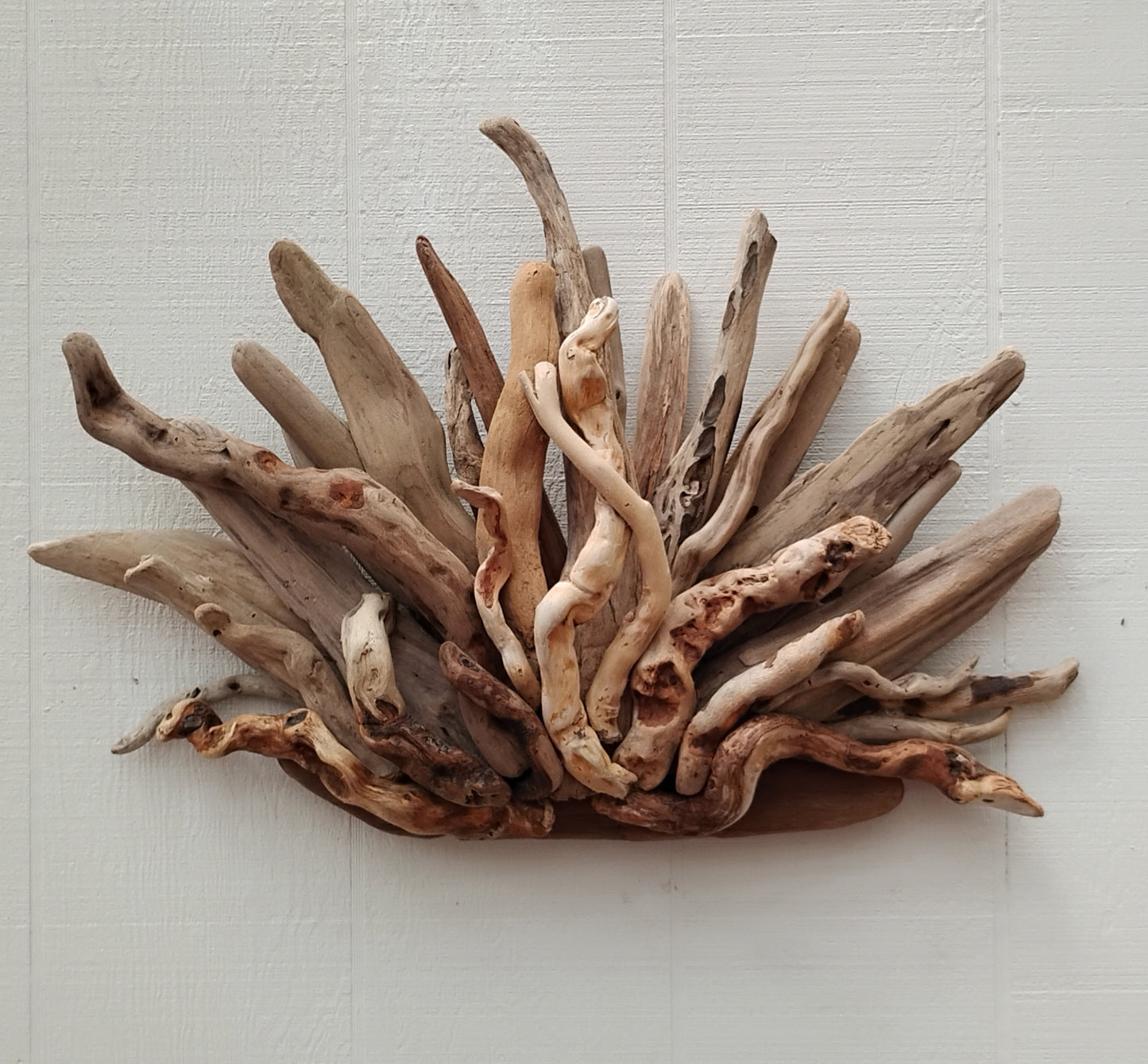 Rustic Driftwood Art Mantel Sculpture