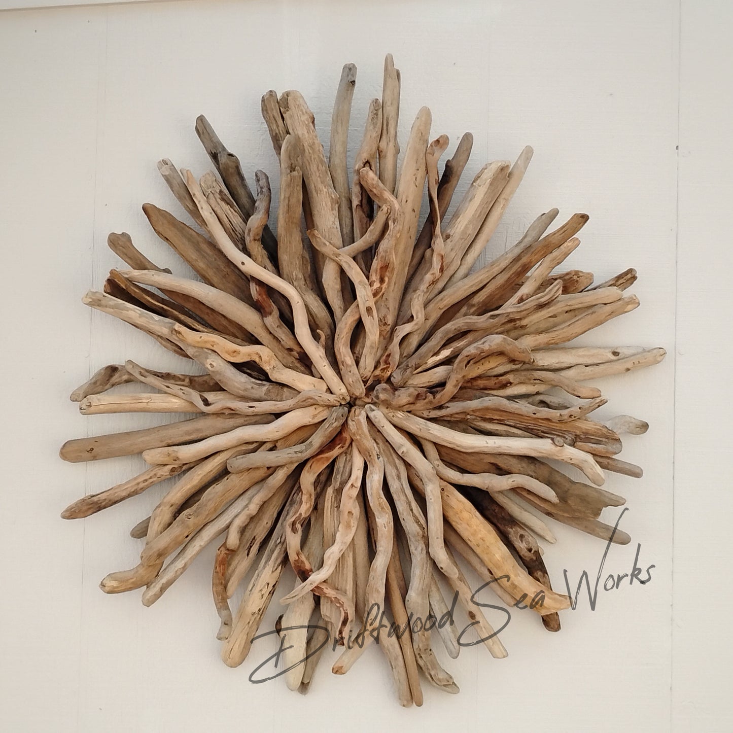 Natural Driftwood Art Starburst Wall Hanging