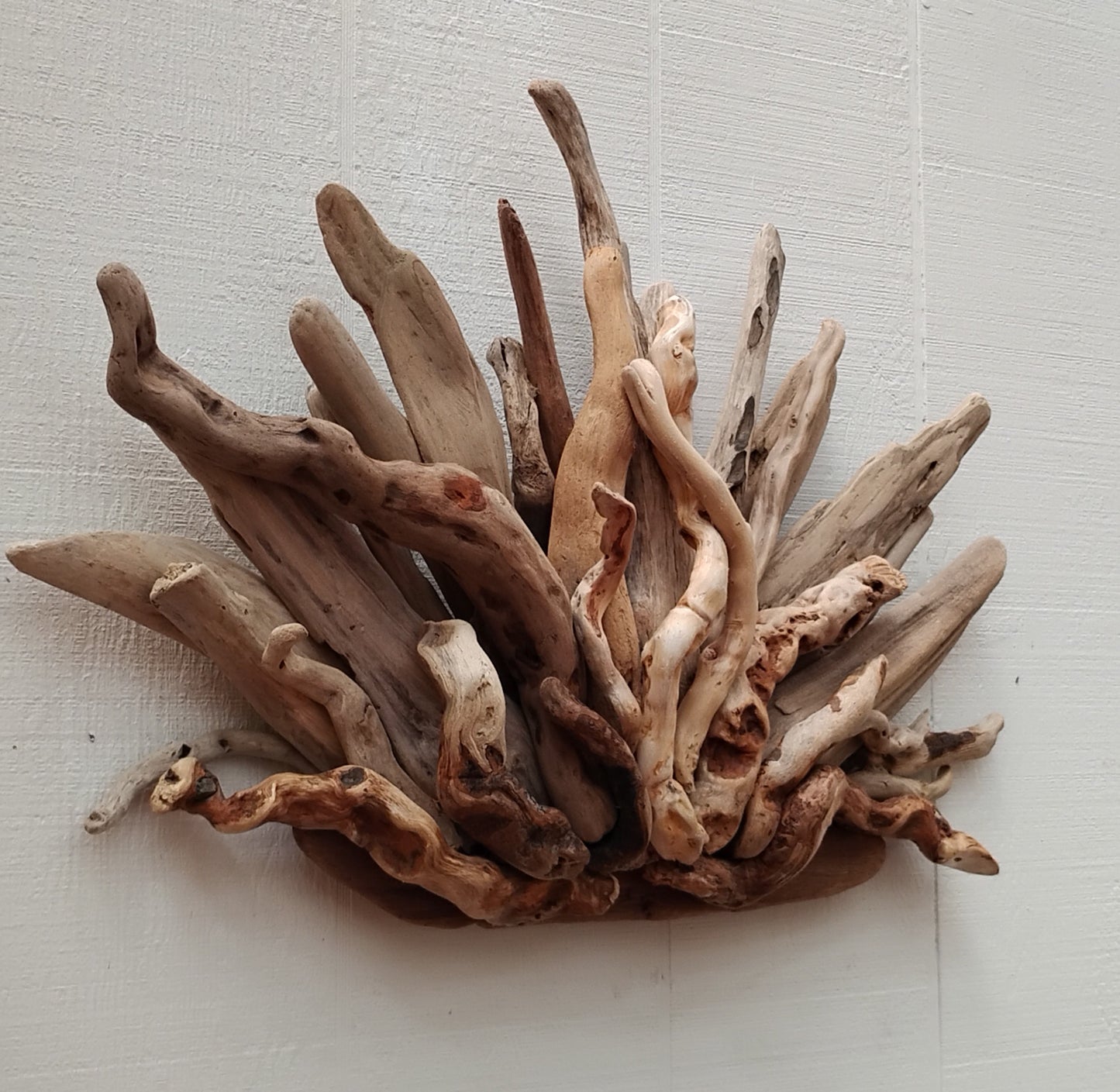 Rustic Driftwood Art Mantel Sculpture