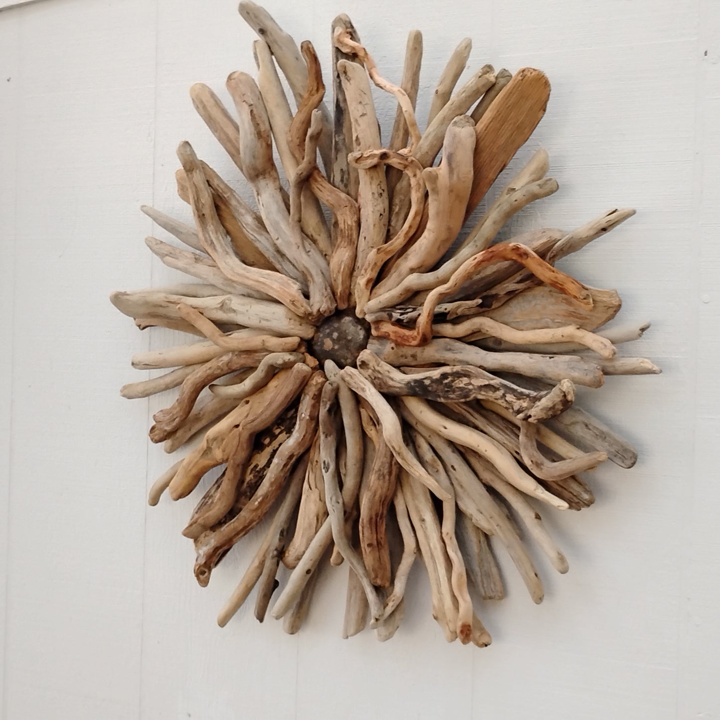 Driftwood Starburst Sculpture Natural Rustic Wood Wall Decor