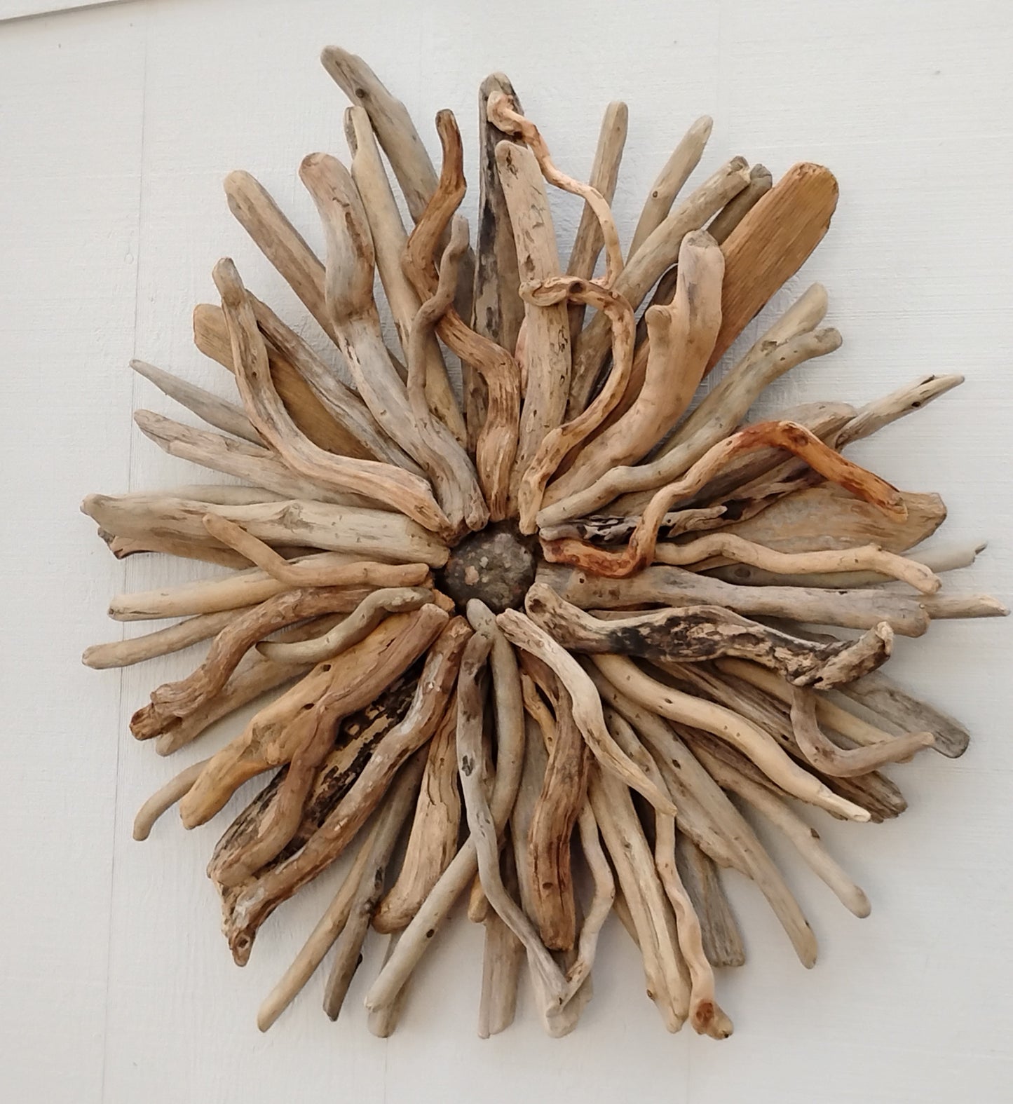 Driftwood Starburst Sculpture Natural Rustic Wood Wall Decor