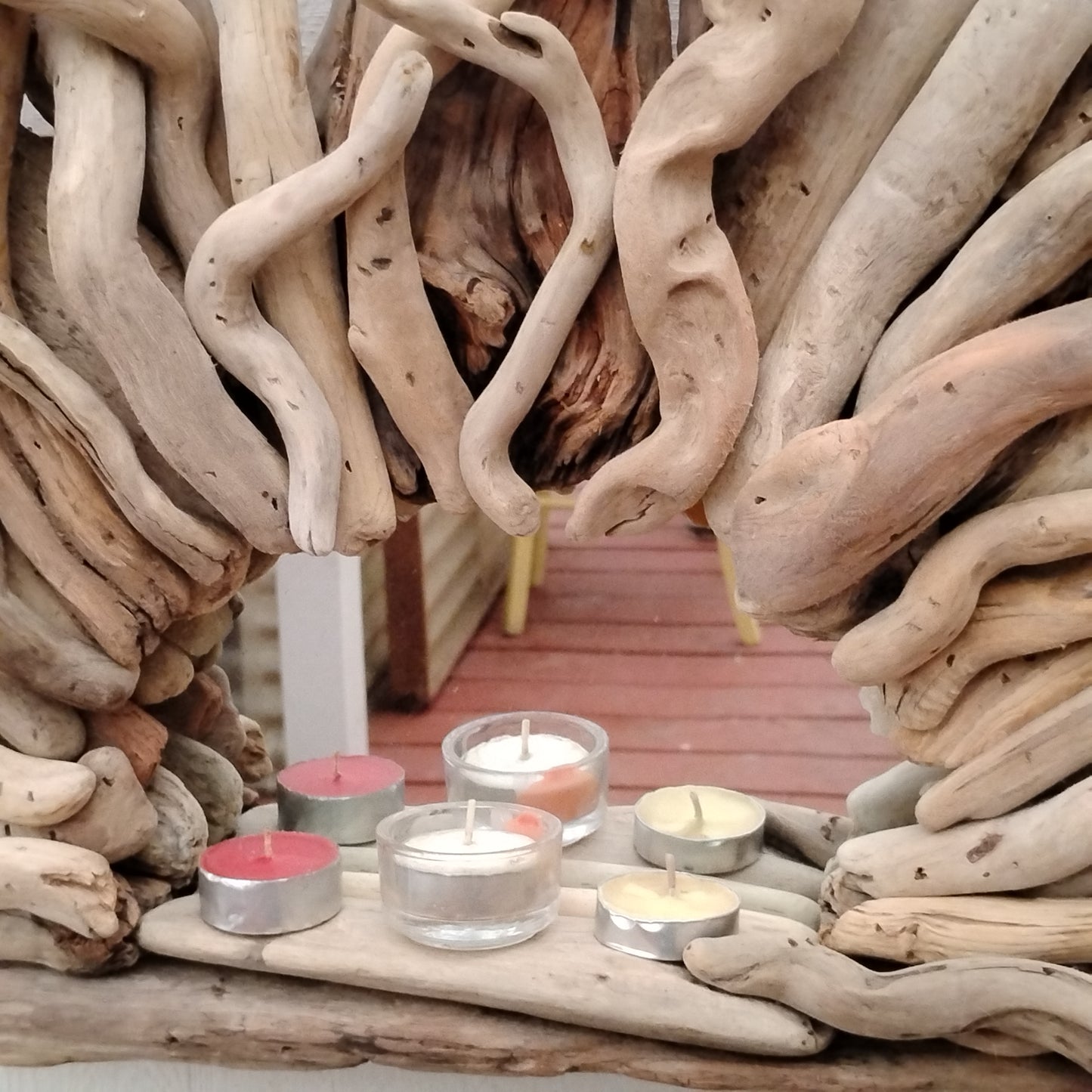 Oregon Driftwood Mirror Starburst Mirror Driftwood Art Wall Mirror With Small Shelf