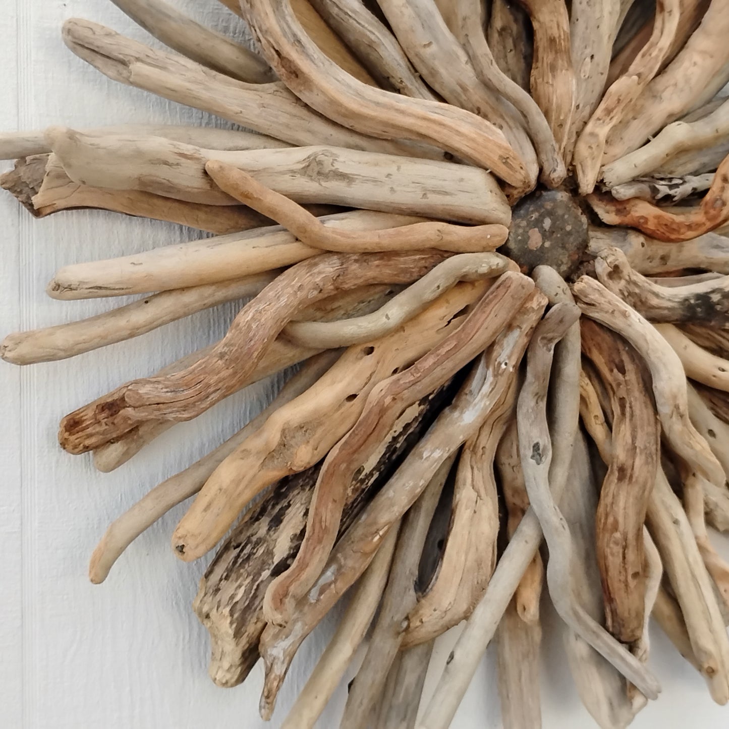 Driftwood Starburst Sculpture Natural Rustic Wood Wall Decor