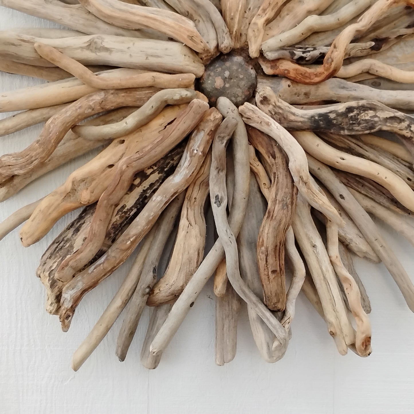 Driftwood Starburst Sculpture Natural Rustic Wood Wall Decor