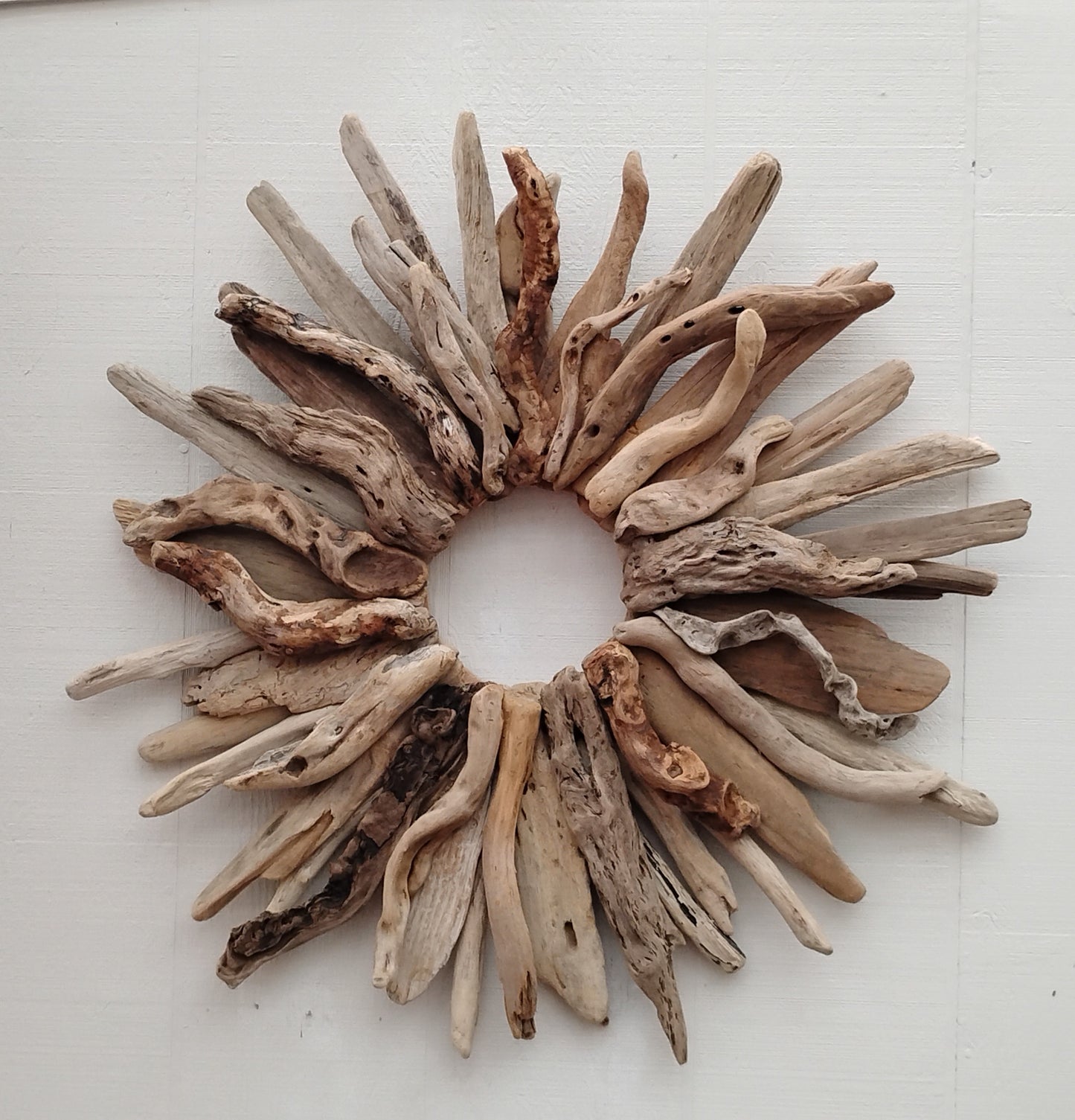 Large 30" Driftwood Wreath Modern Driftwood Mantel Decor
