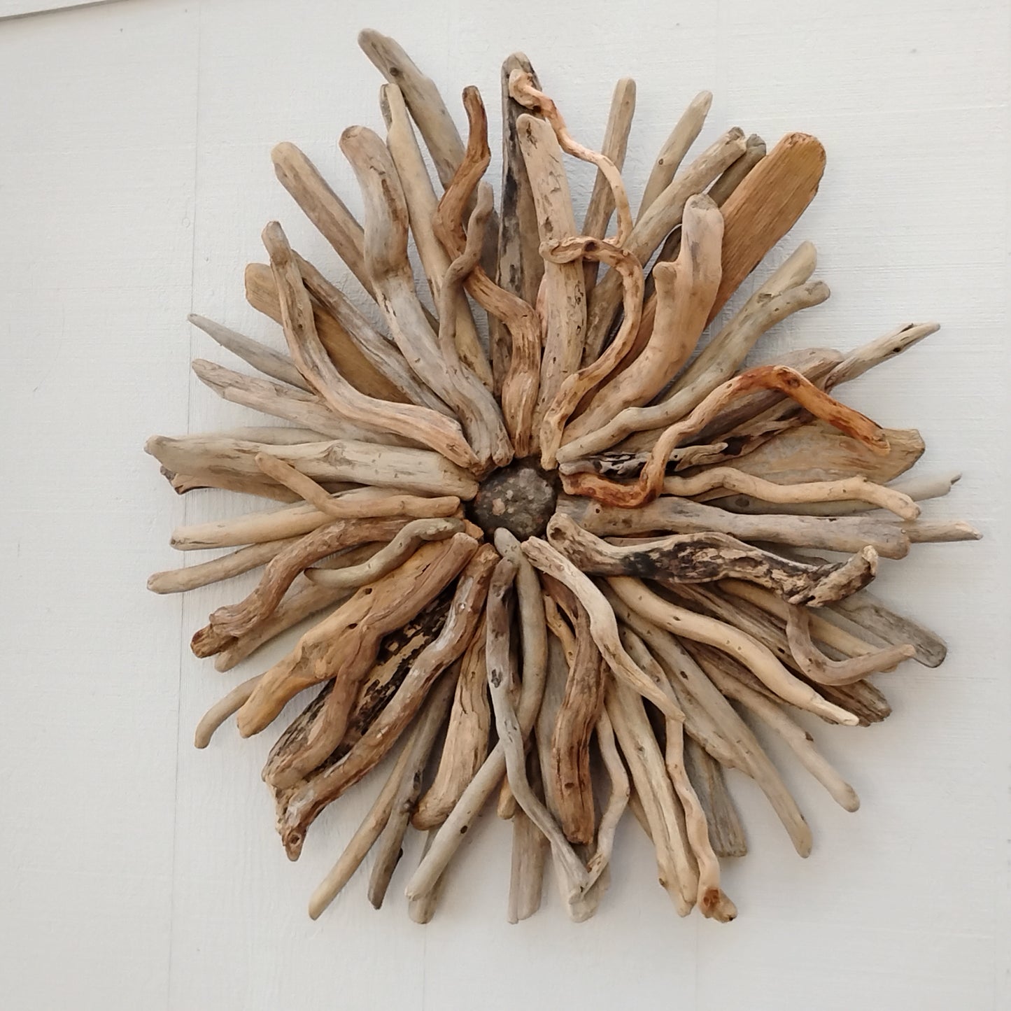 Driftwood Starburst Sculpture Natural Rustic Wood Wall Decor