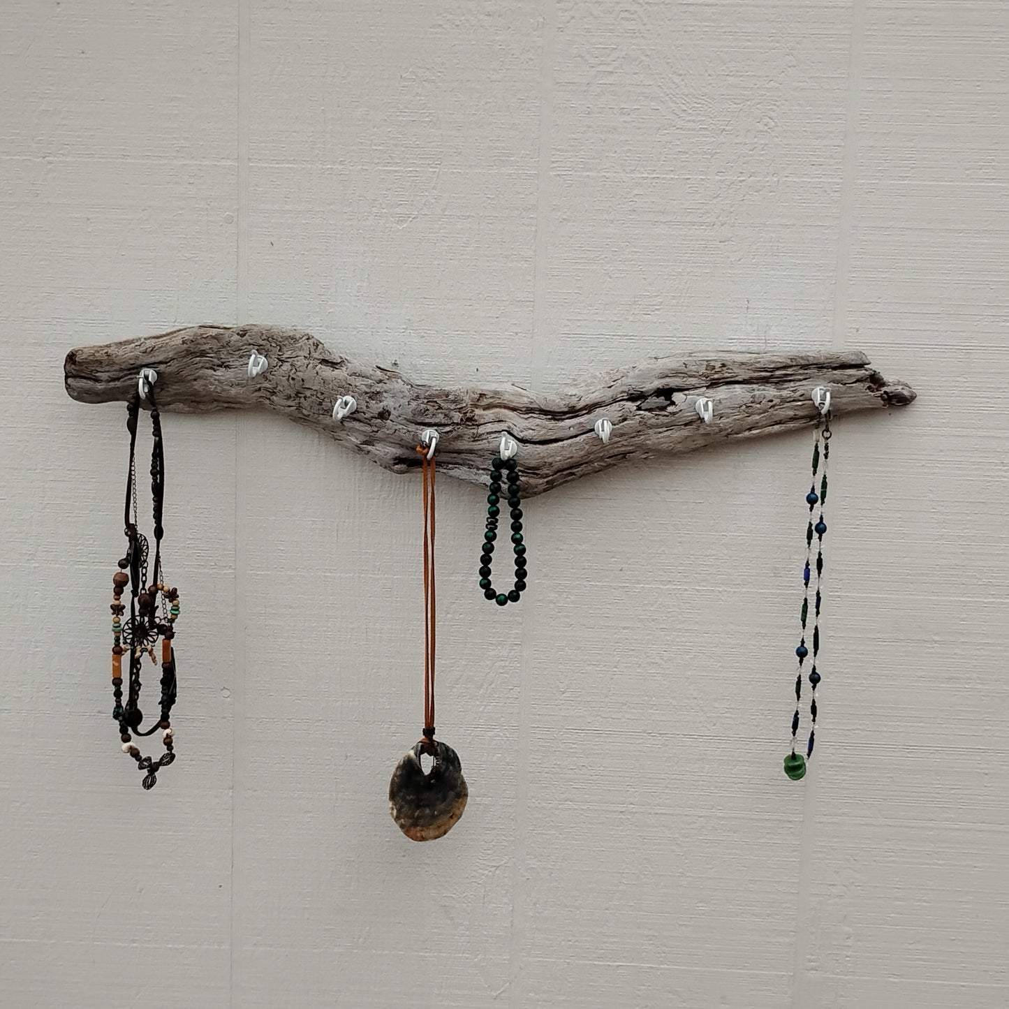 Wall Hanging Necklace Organizer Driftwood Key Hook