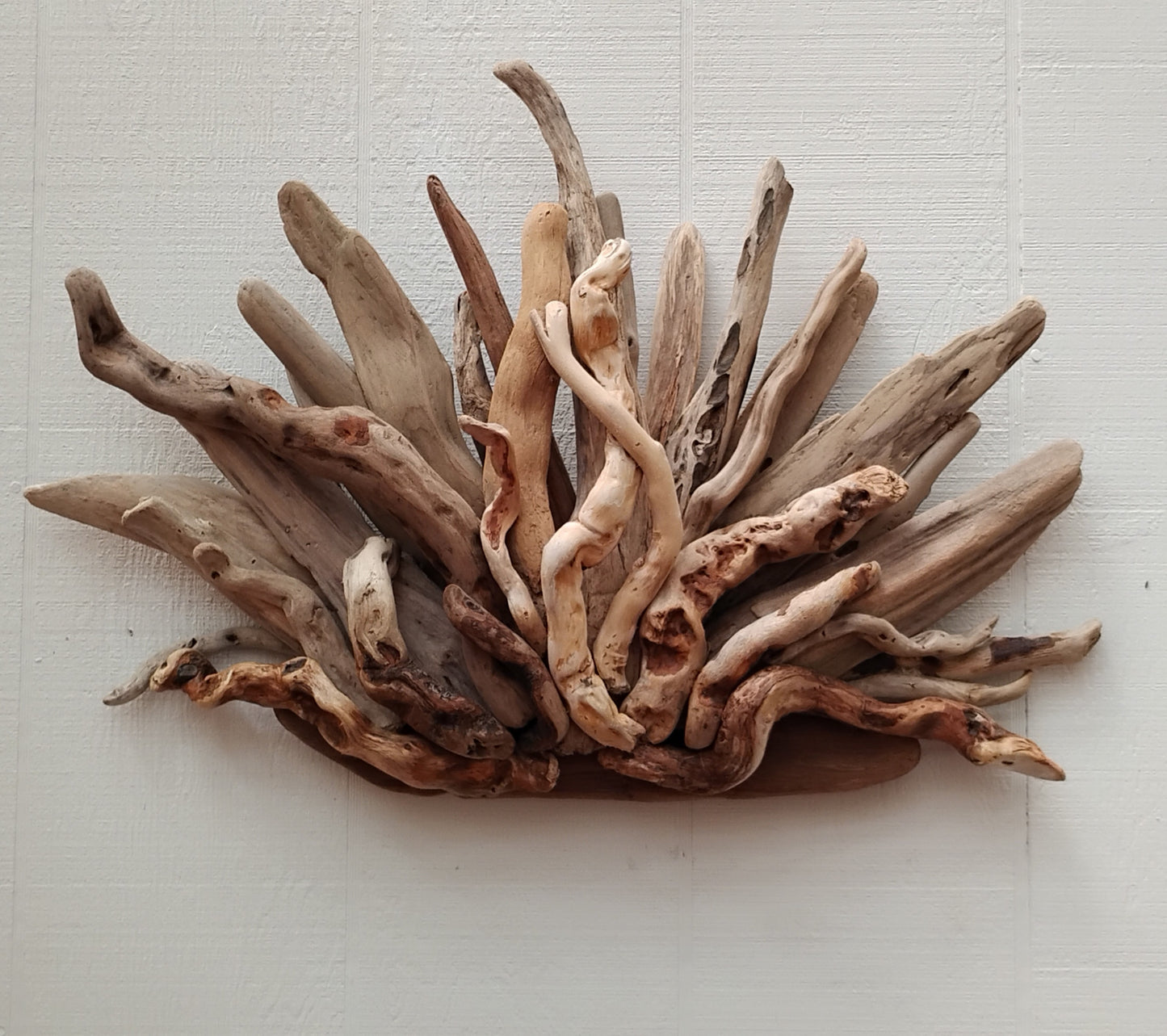 Rustic Driftwood Art Mantel Sculpture
