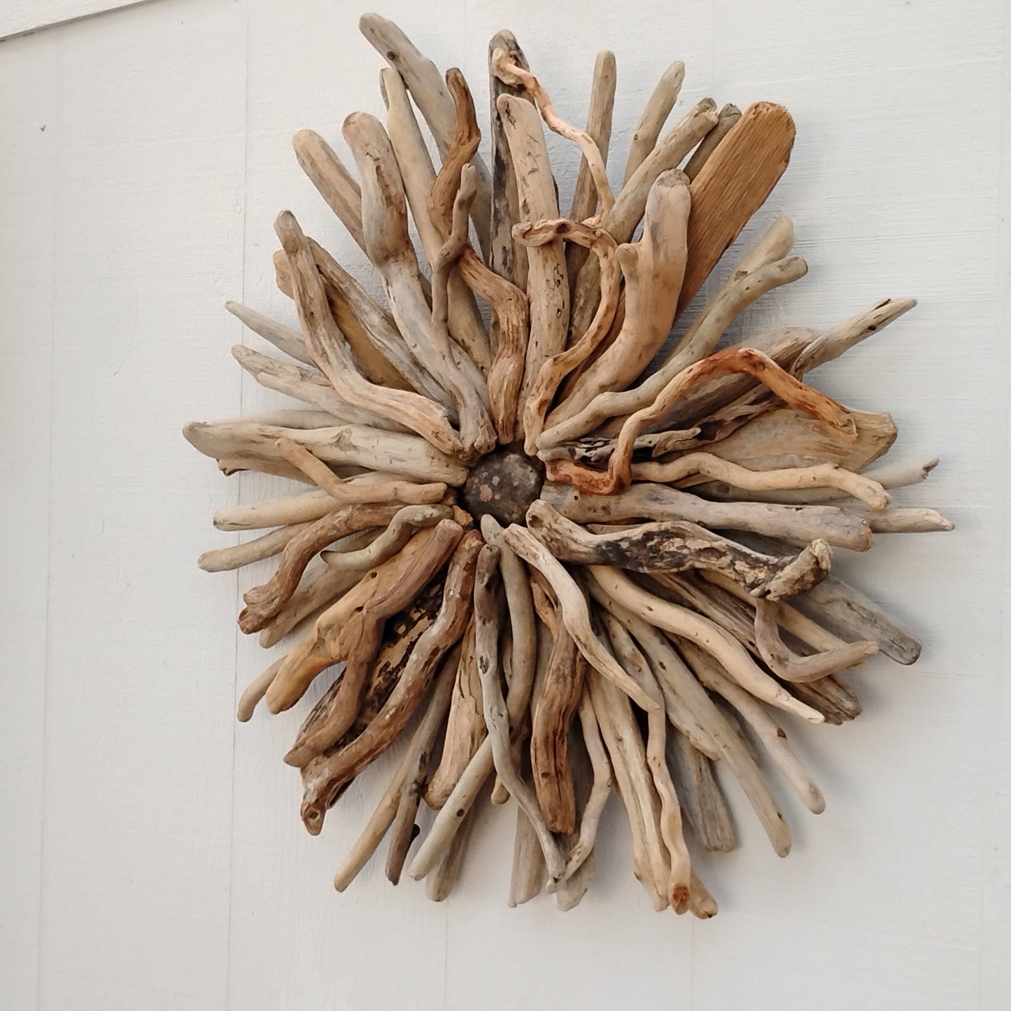 Driftwood Starburst Sculpture Natural Rustic Wood Wall Decor