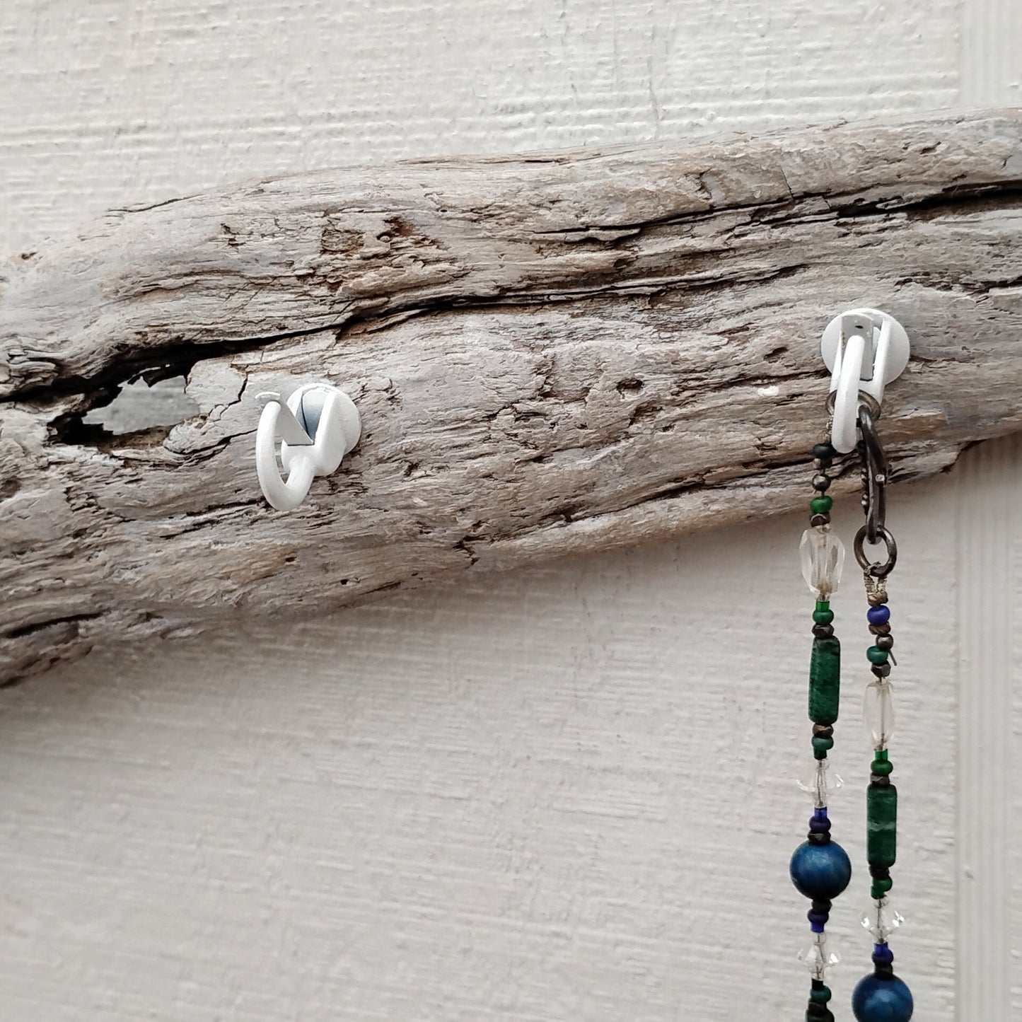 Wall Hanging Necklace Organizer Driftwood Key Hook