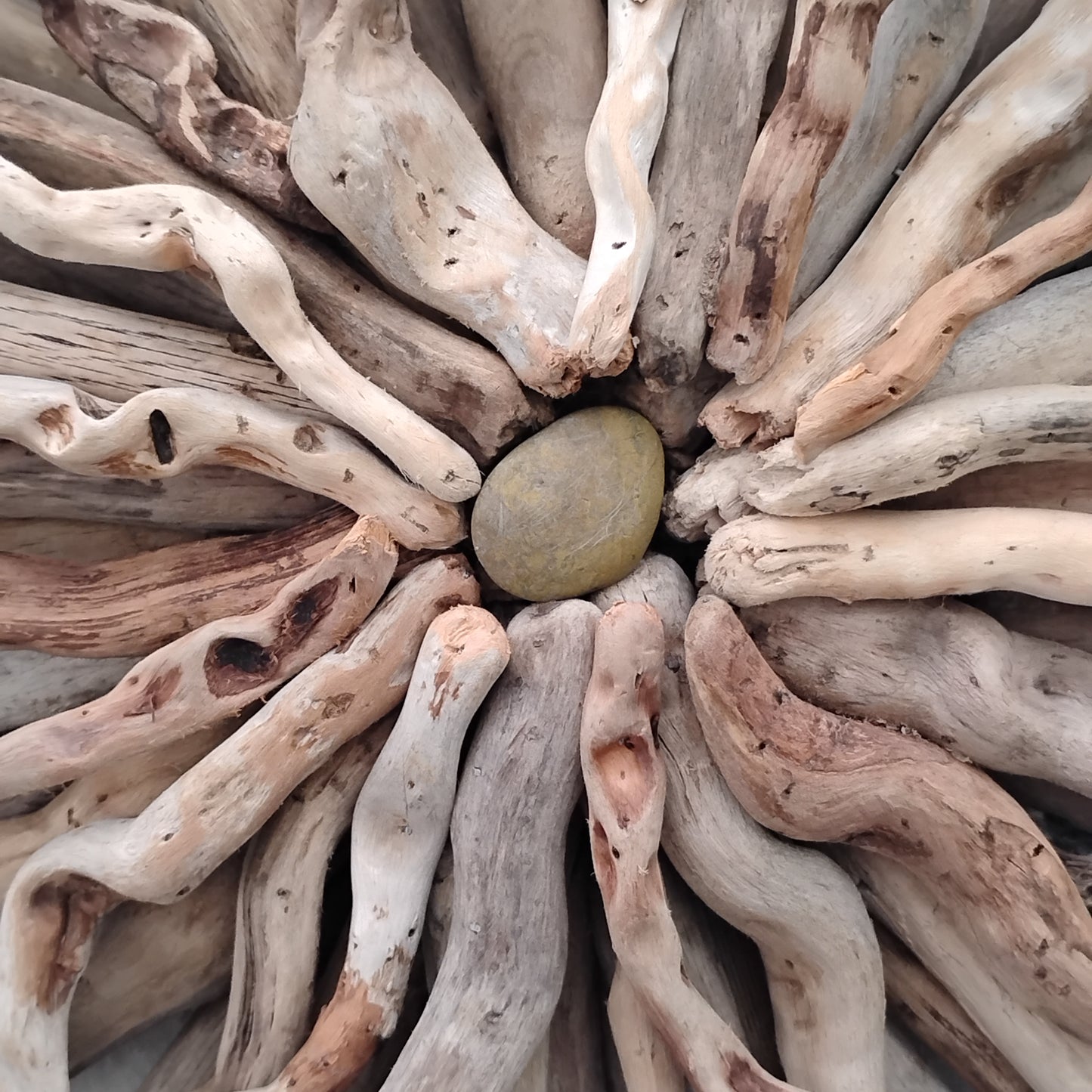 Driftwood Art Round Wall Sculpture