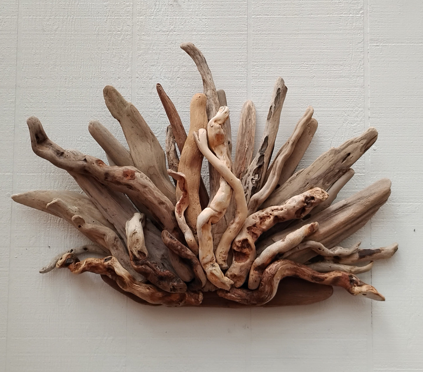 Rustic Driftwood Art Mantel Sculpture