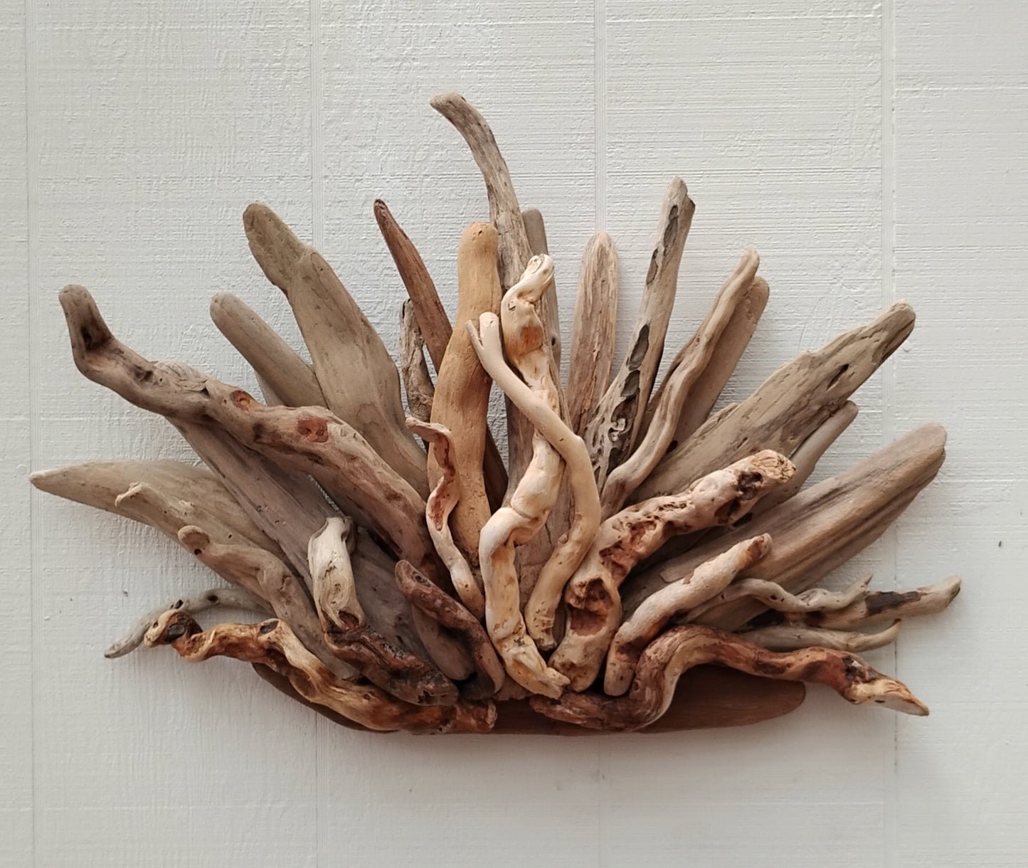 Rustic Driftwood Art Mantel Sculpture