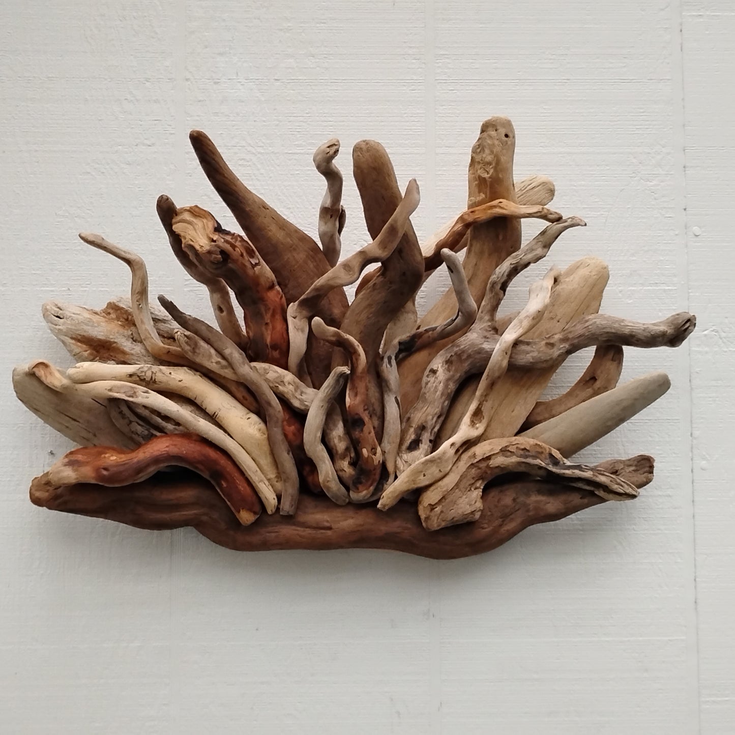 Rustic Fireplace Mantel Driftwood Art Abstract Wall Sculpture