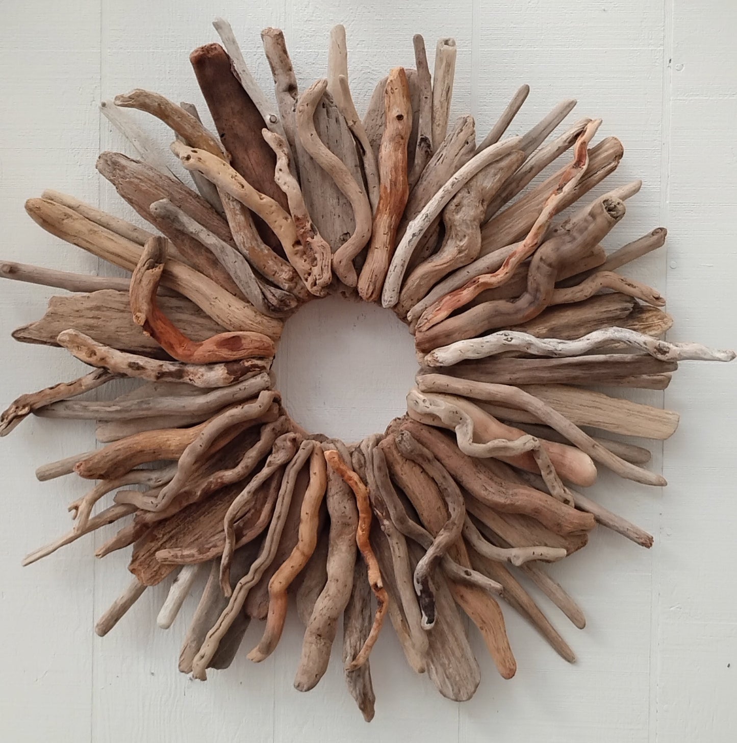Large Driftwood Wreath Oregon Driftwood Art Rustic Mantel Decor (32 inches)