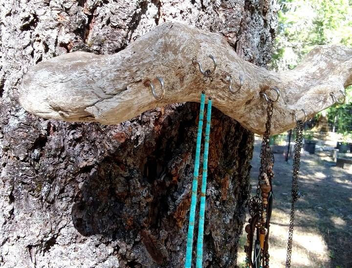 Boho Driftwood Necklace Display Handmade