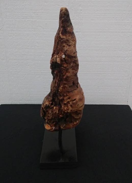 Driftwood Pine Knot Rustic Wooden Mantel Sculpture