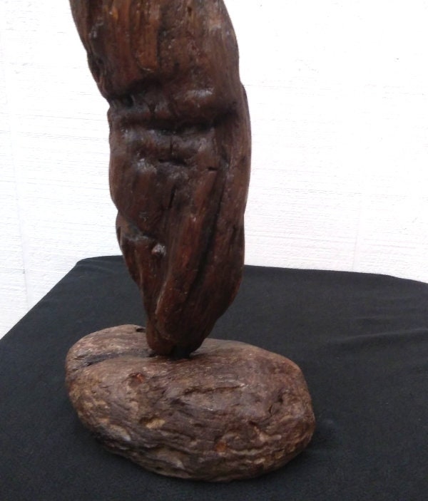 Dark Driftwood Rustic Sculpture